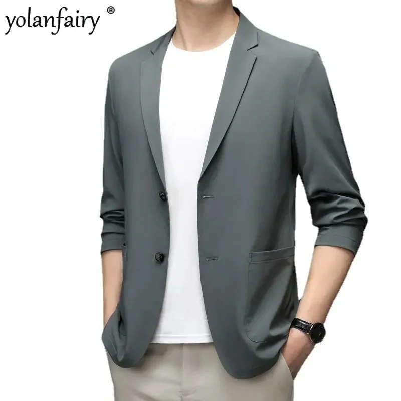 

Spring Suit Jacket Men Clothing Autumn Casual Trend for Outerwear Blazers Elegant Stylish s Blazer FC