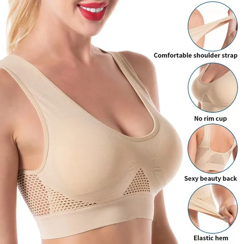 - Hollow Out Women Sport Bra Fitness Yoga Running Vest