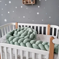 1-4 M bébé lit protecteur infantile berceau oreiller coussin tresse noeud pare-chocs berceau pare-chocs chambre décor Tresse Tour De Lit Bebe 5