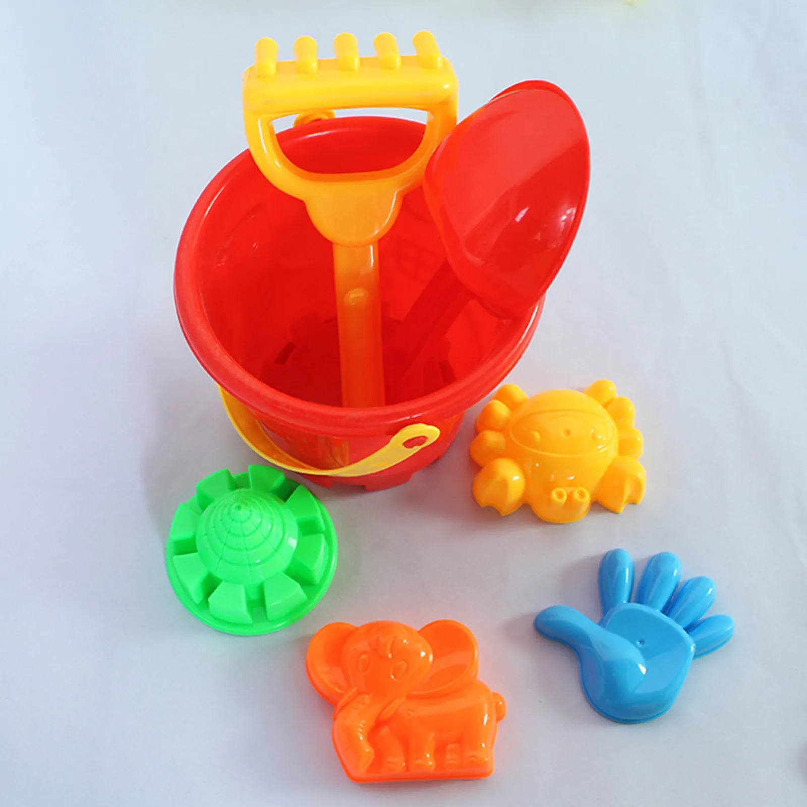 Inflatable Outdoor for Adults 7Pcs Random Color Toys Bucket Shovel Rake Water Tools Children's Beach Sand Play Set for Toddler