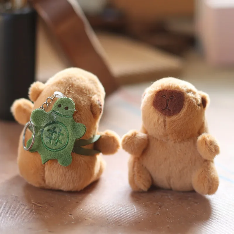 1/2/4/6PCS PP Cotton Net Capybara Water Dolphin Pendant Plush Toy Doll Bag Charm Keychain