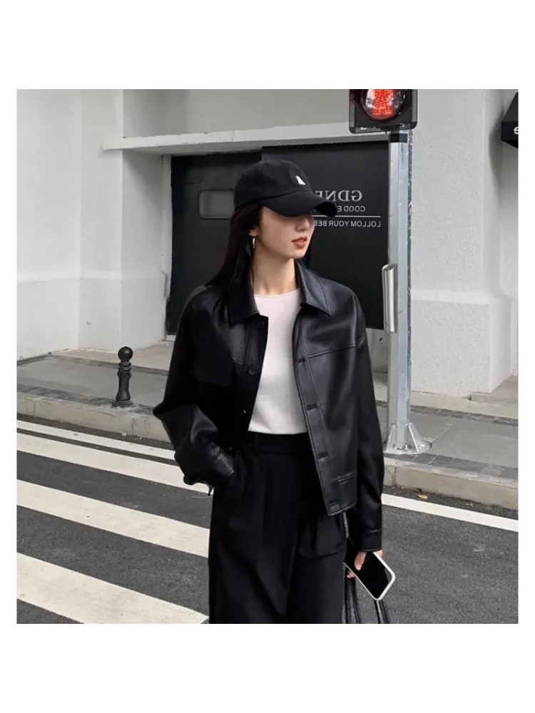 

2023 New Brown Jacket Women Clothing Outerwear Tops Black Fashion Streetwear Y2K Style High Street American Winter Female Coats