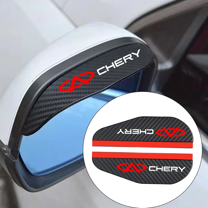Car Rearview Mirror Rain Eyebrow Protector Rain Sticker 2x for CHERY TIGGO 2 3 4 7 PRO 8 A3 Weatherstrip Accessories Rearview Mirror Rain Eyebrow