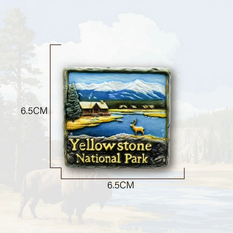 Kühlschrankaufkleber, Heimdekoration, San Francisco, Freiheitsstatue, New Yorker Ring, Route 66, Yellowstone Park, kanadisches Ahornblatt – Detail 17