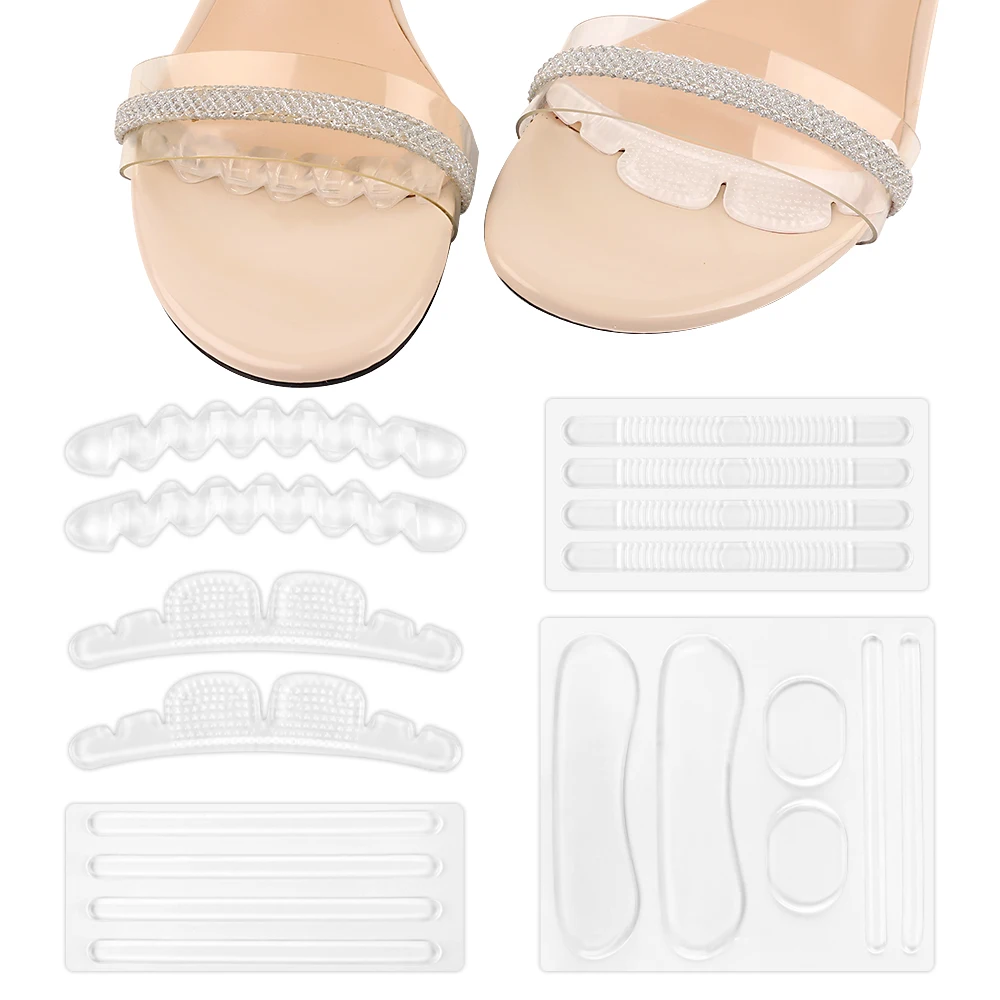Description Picture 2 of itemClear Silicone High Heel Cushion Inserts Pad Heel Grips Anti Slip Sandals Strap Strips Foot Support Gel Shoe Sticker Feet Care