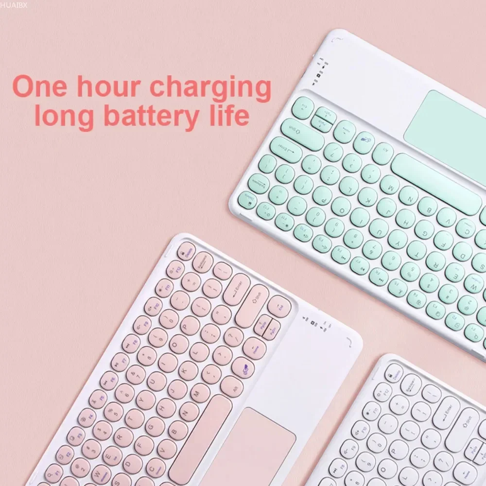 Enhanced Tablet Magic Keyboard with Magnetic Touchpad and Leather Cover