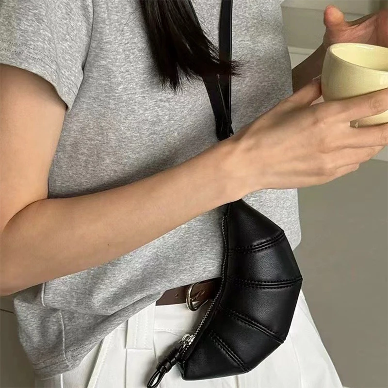 Mini Wallet Women Hanging Neck Change Can Sing Praises to Cow Horn Buns and Dumpling Buns Bag Women's Small Girls Wallets Bags