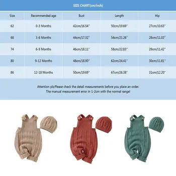 Autumn And Winter Infants Toddlers Solid Color Jumpsuit Baby Clothing Climbing Suit With Hat Knitted Suit Clothes For 0-18Months 6