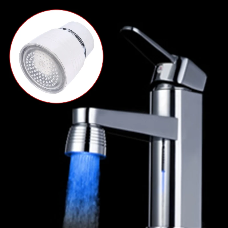 Temperature Kitchen Faucet Aerator LED 3 Color Flow Restrictor Filter G5AB