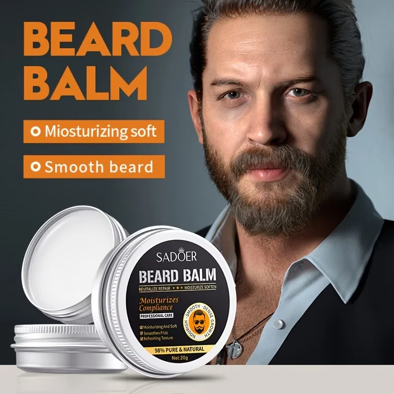 Men's Beard Growth Kit with Natural Balm & Oil for Expert Styling and Nourishment
