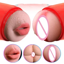  Artificial Vagina 3D Deep Throat Male Masturbator Manual Intimate Goods Sex Products Penis Massager Gay Adult Sex Toys for Men 