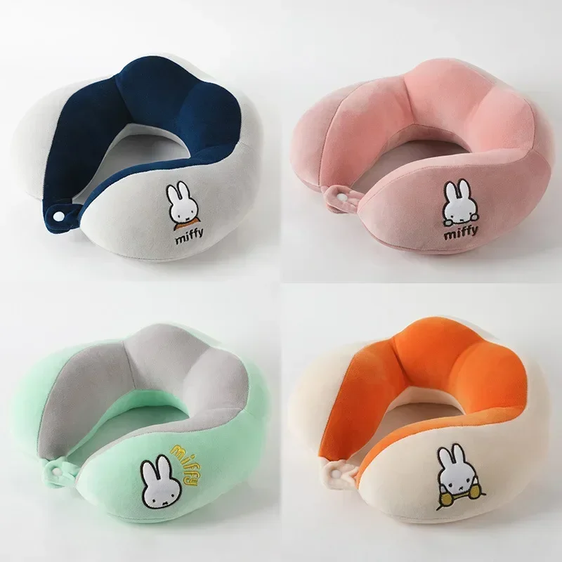 Miffy Four Hump Peaks Neck Pillow Cervical Occipital Region U-shaped Travel Pillow for Cars and Airplanes travel pillow cervical orthopedic pillow