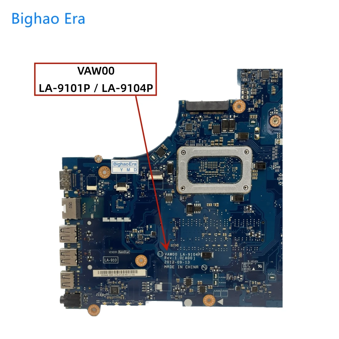 Placa-mãe Portátil para Dell Inspiron 15 3521 2521 5521 1007u I33217u i5 I7-3537u Cpu Uma Ddr3 Cn05yggx La-9104p - Imagem 3