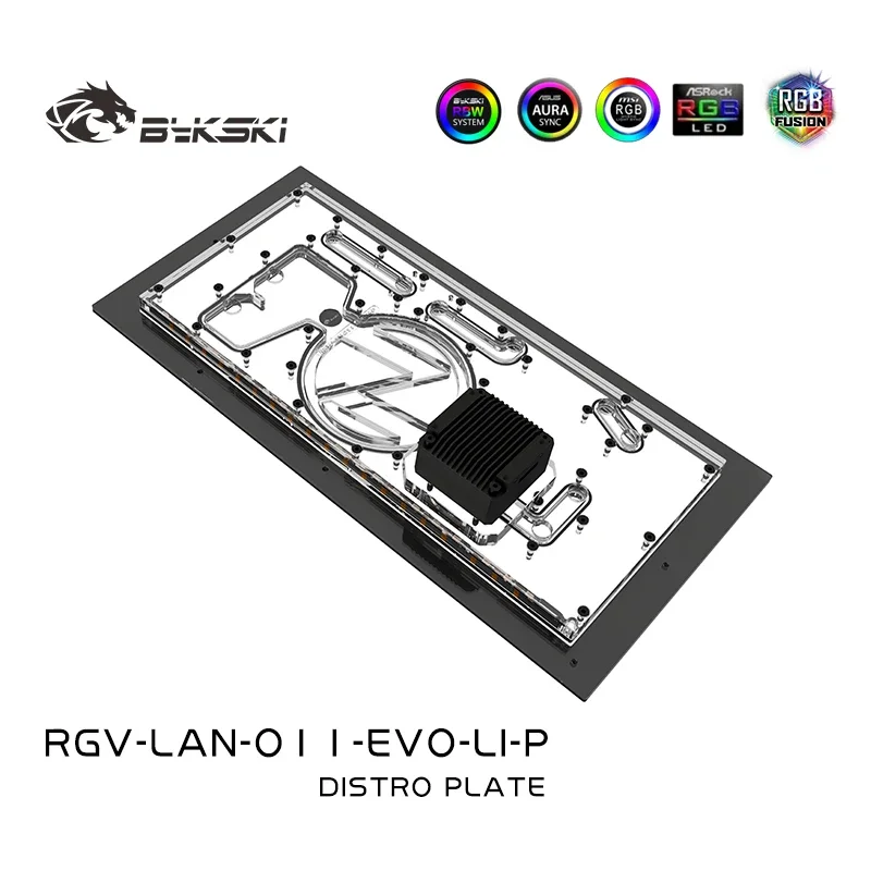 Bykski Anteriore Acrilico Distro Piastra/Scheda Per Lian Li O11 Evo Pc Case/Serbatoio Di Raffreddamento Dell'Acqua/Con Pompa Ddc Rgv-Lan-O11-Evo-Li-P