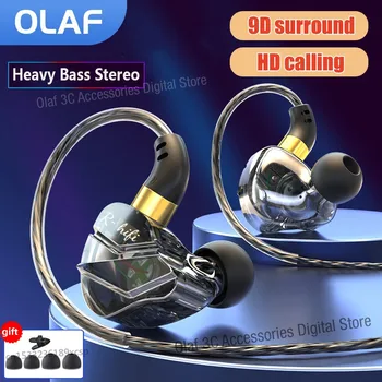 OLAF 3.5mm Jack Tipo C Spina Cuffie cablate HIFI Bass Auricolare In-Ear Auricolare Gamer Auricolari vivavoce per Xiaomi Huawei Samsung 1