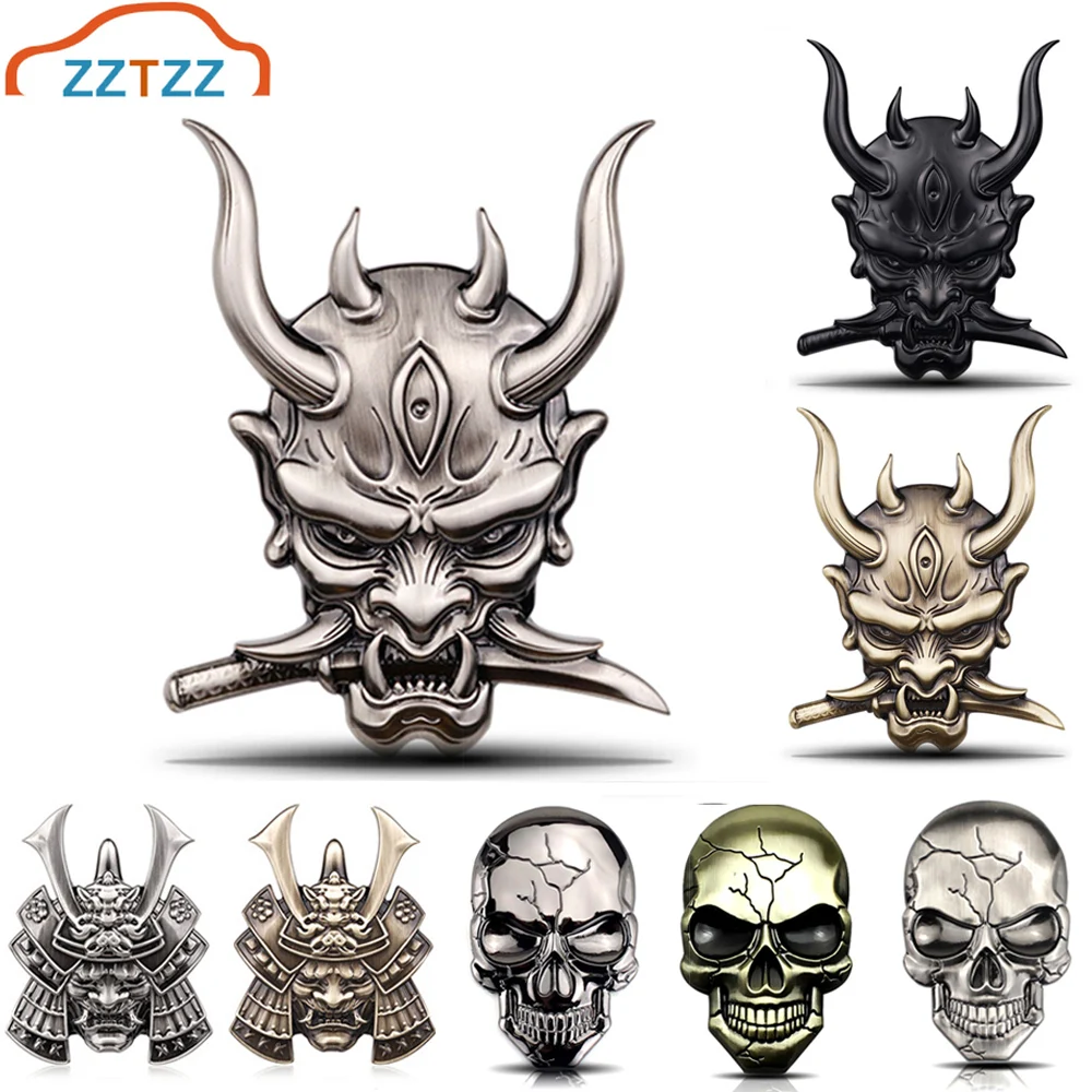3D Metal Pirate Skull Cross Bones Car Trunk Rear Emblem Badge - Foto 4