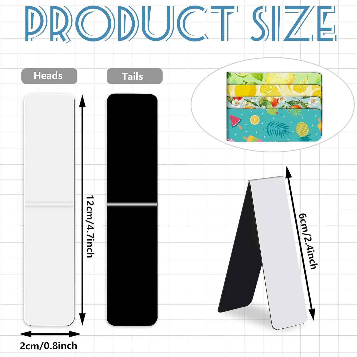 10/15PCS White Magnetic Bookmark DIY Book Marker Clip Sublimation Bookmarks Magnetic Page Markers Clips for Booker Lover magnetic bookmark bookmarks stationery supplies