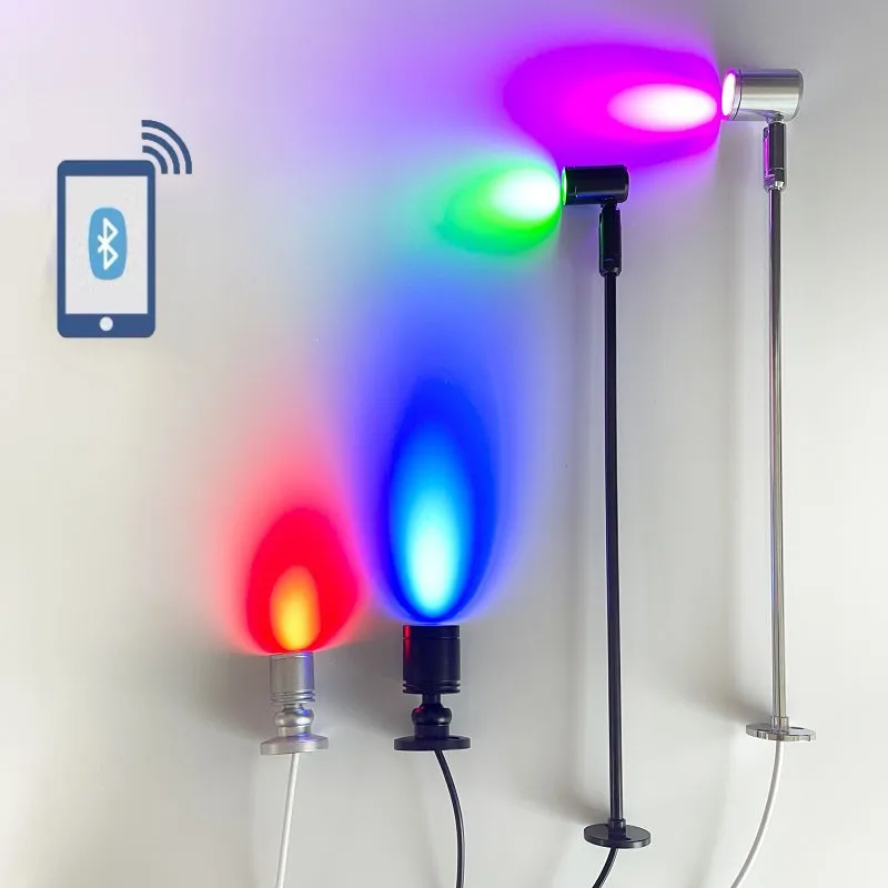 etrnLED Smart Bluetooth APP Control RGB Led Spotlight USB 5V Dimmable Color Mini Ceiling Spot 1W 3W Model Display Cabinet Light led spotlight