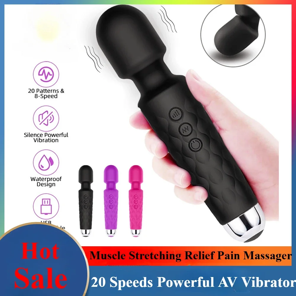 AV-Vibrator-Zauberstab, Sexspielzeug für Frauen, 20, leistungsstarke Muster, G-Punkt, Klitoris-Stimulation, Massagegerät, persönlicher Masturbator, erotische Waren 1