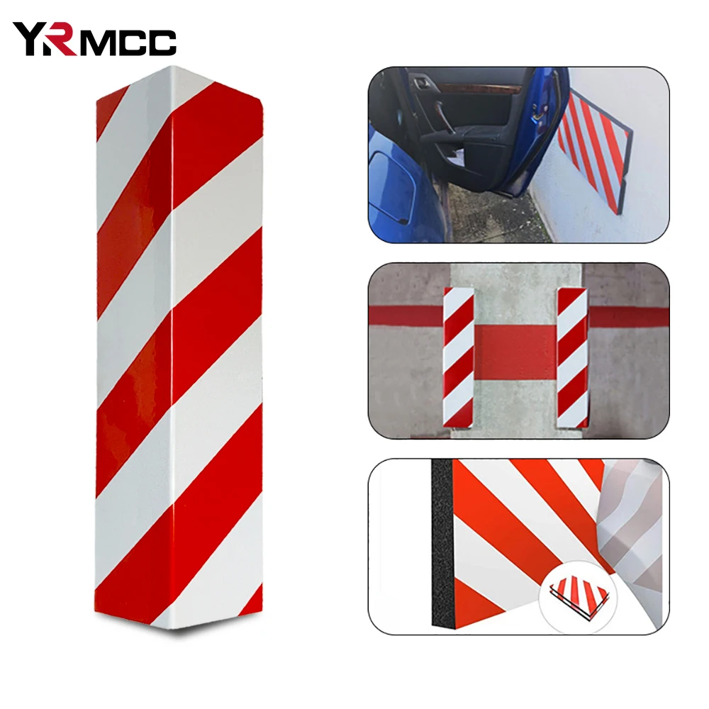 Car Stickers 4PCS Garage Wall Protector Door Bumper Foam Car Stickers Parking Protector Exterior Anti-collision Adhesive Scratch Warning Sign