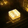 Solar Brick Lights Outdoor,  Landscape Path Lights, Solar Ground Lights  Party Outdoor Waterproof, Ice Rock Cube Lights 5