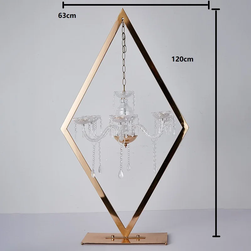 금속 Candelabra 아크릴 캔들 홀더 웨딩 테이블 중앙 장식품 꽃 스탠드 꽃병 도로 리드 파티 장식, 10 세트
