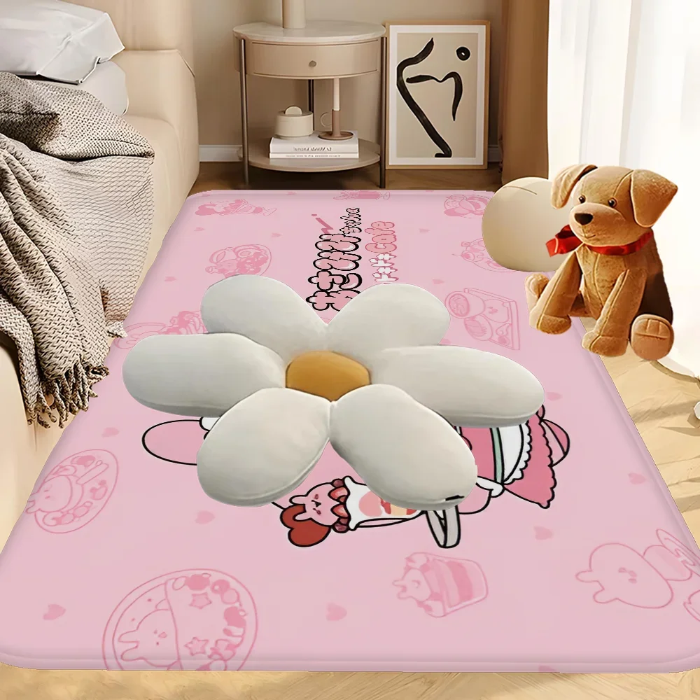 Cartoon Cute A-Asamimichan Room Mats Anti-slip Absorb Water Long Strip Cushion Bedroon Mat Household Carpets 3