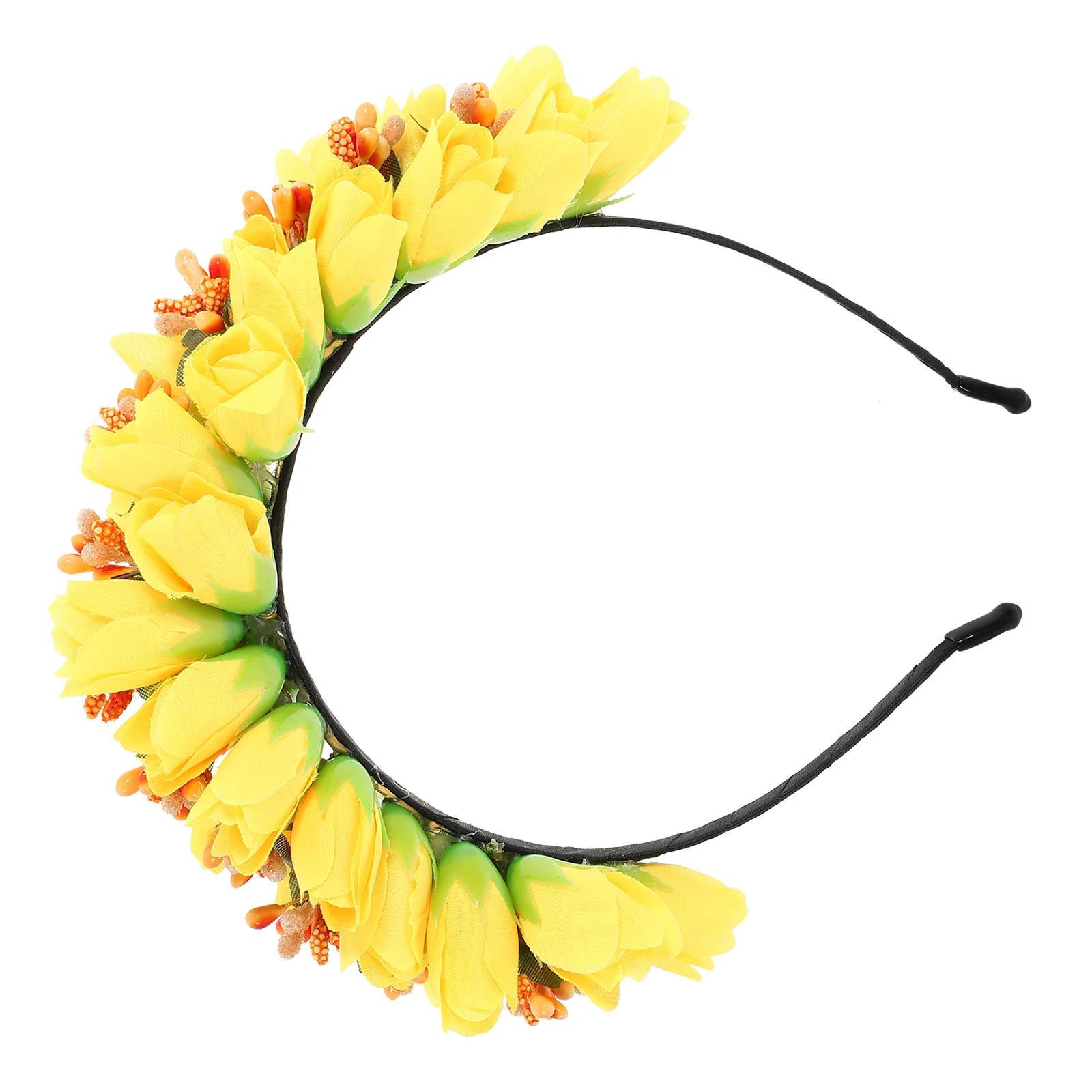 

Tulip Headband Wedding Hair Accessories Flower Crowns Wreath Headpiece Fabric Bride Vacation Headbands for Women Fairy
