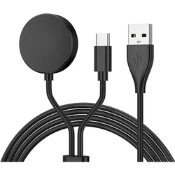 Dual USB Charging Cable for Samsung Galaxy Smartwatches (Black)