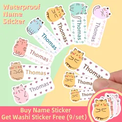 Custom Iron on Name Sticker for Kids School Clothes Waterproof Clothing Tags Transparent Label Personalized Child Washi Stickers