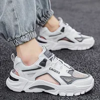 Sandales d'été pour hommes, chaussures de plage de sport respirantes, diapositives décontractées d'extérieur pour adolescents, chaussures légères à la mode, nouveau Design 1
