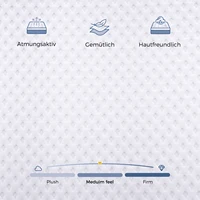 Матрас Rosahqnda Topper H3, средней прочности, высота 5 см, 90/120/140/160/180 × 200 см, матрас из пеноматериала QX, сертифицированный Oeko-Tex, без кровати — изображение 6
