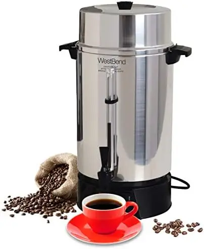 

Coffee Urn Commercial Highly-Polished Aluminum NSF Approved Features Automatic Temperature Control Large Capacity with Fast Brew