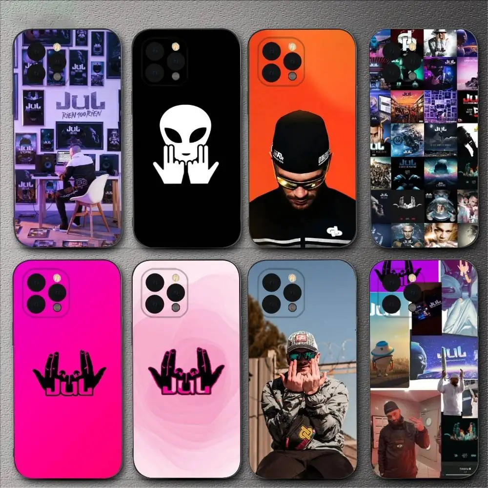 Sleek Black Silicone Phone Case by J-Julien Mari