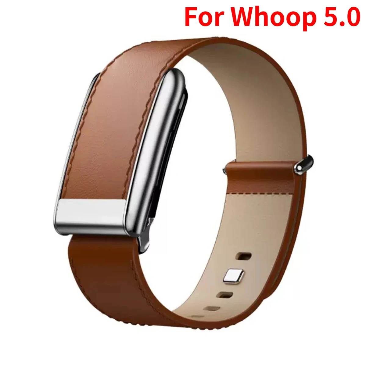 Premium Leather Strap with Stainless Steel Buckle - Waterproof, Sweatproof, and Adjustable