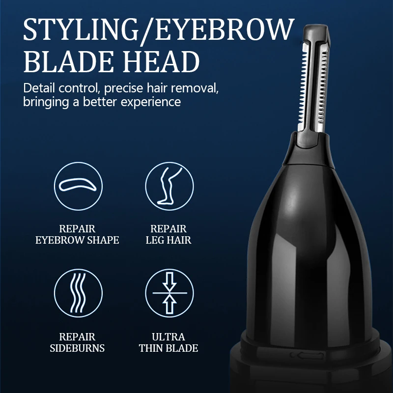 Kemei-6630 Nose Hair Trimmer For Nose Ear Cleaner Rechargeable Nose Trimmer Beard Trimer For Men Shaver Eyebrow Grooming Set