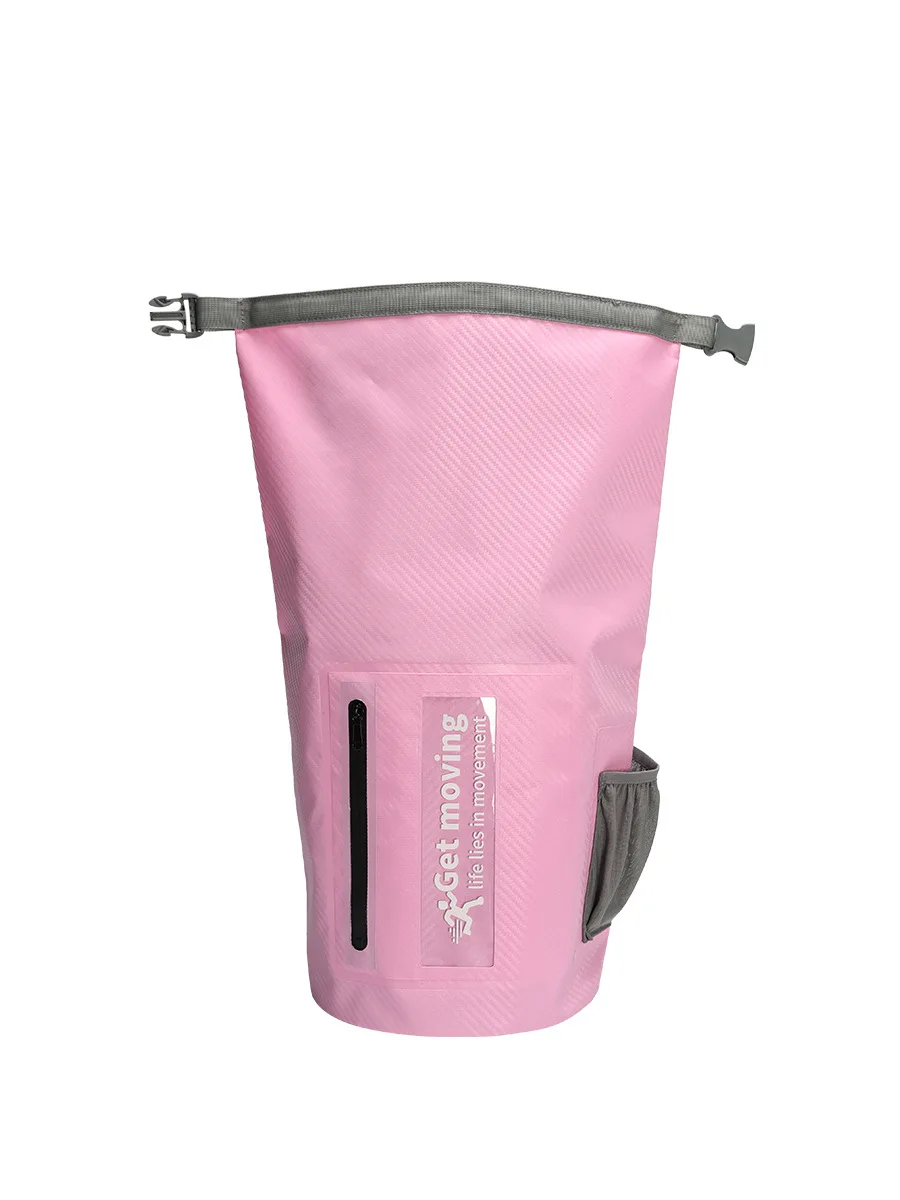 Carbon Fiber Waterproof Bag Portable Bucket Bag Beach Rafting Swimming Outdoor Backpack Waterproof