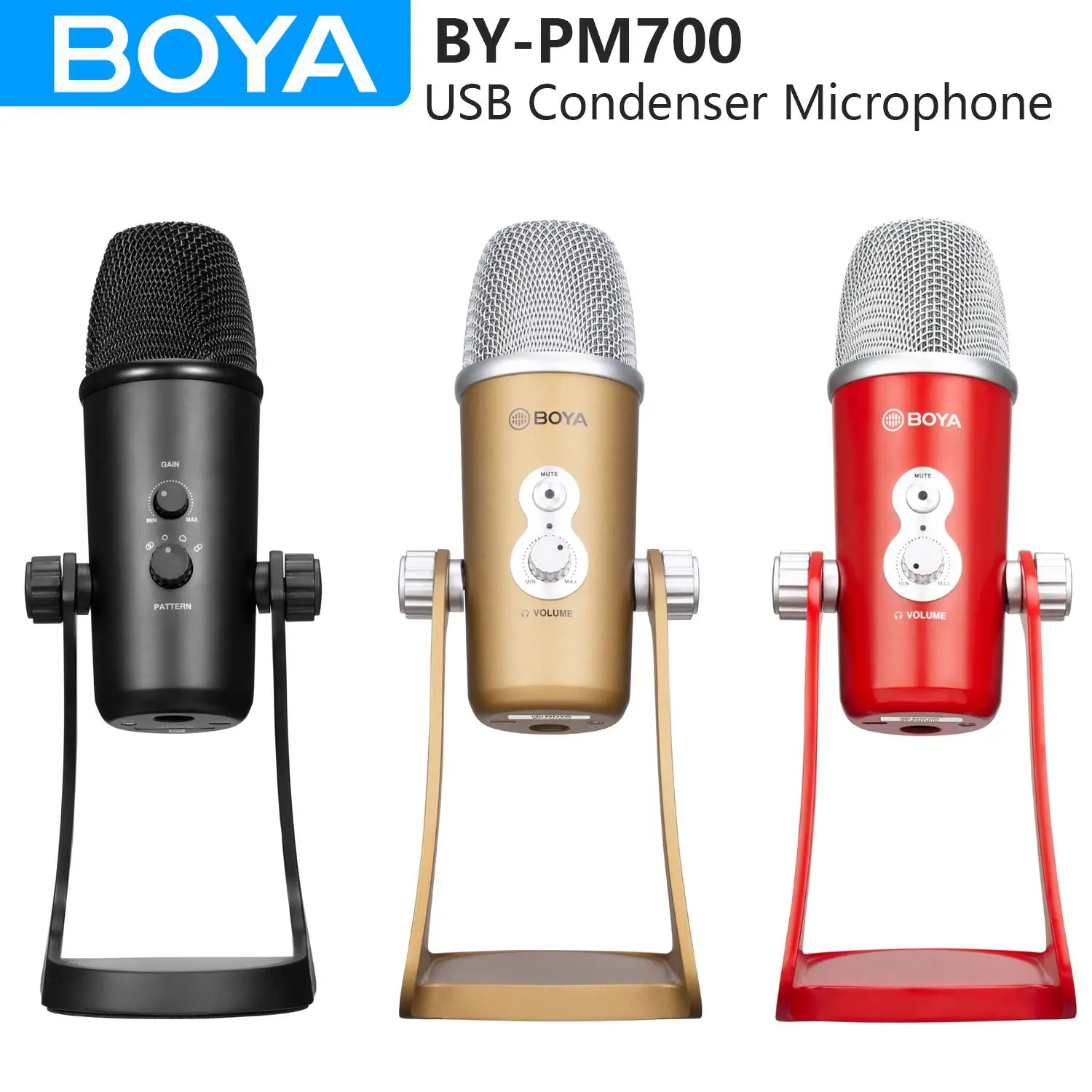 

BOYA BY-PM700 Professional Condenser USB Microphone for PC Windows Mac Computer Recording Youtube Interview Recording Streaming