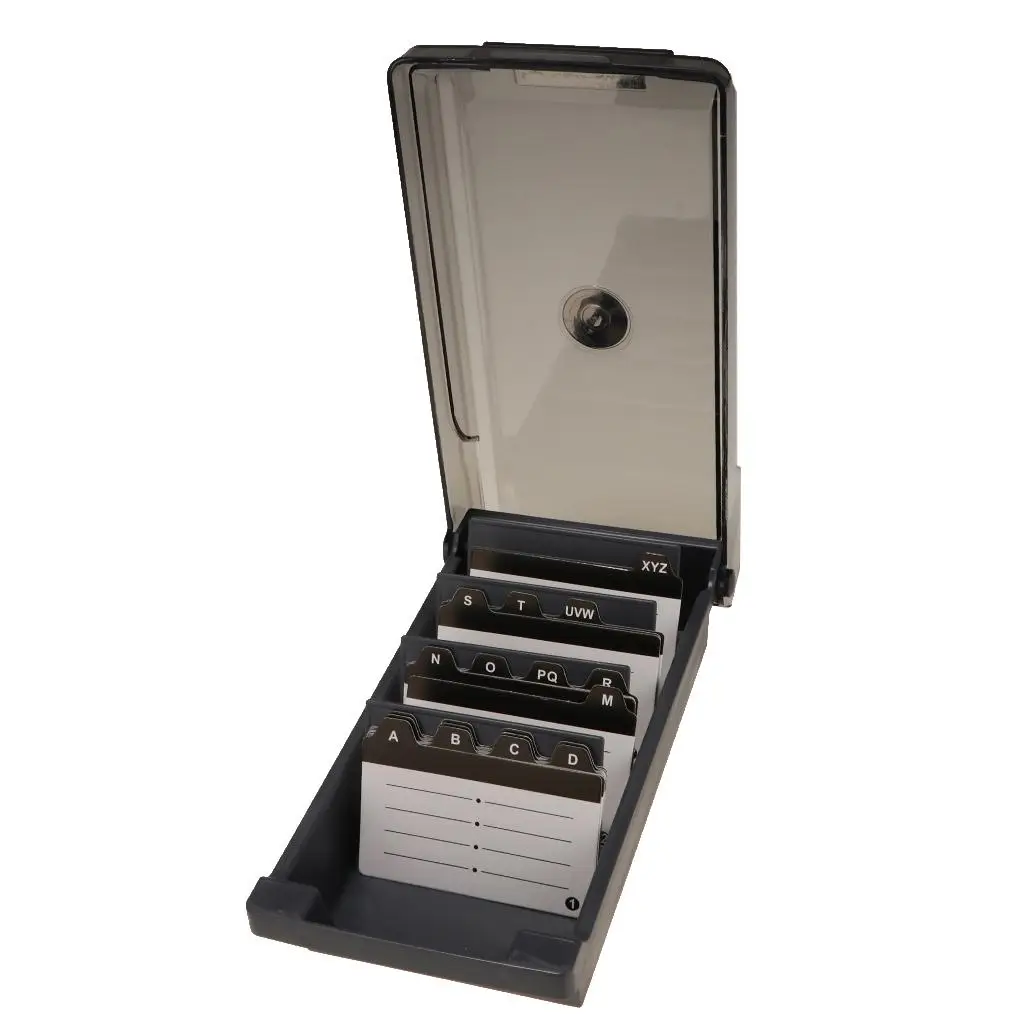 Business Card Holder, Organizer with Dividers & Index Tabs (500 Cards), Great Desktop File Holder Organizer