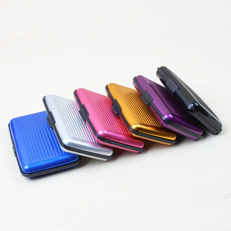 Новое поступление, мужские алюминиевые держатели для банковских карт, блокирующие жесткость, маленький бумажник, твердый кредитный, защита от RFID-сканирования