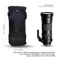 Waterproof Camera Lens Storage Pouch with Belt Attachment - Photography Accessory Case (DLP7)
