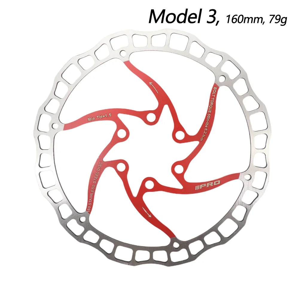 Bike Brake Rotor IIIPRO Oil Slick Balck Red Stainless Steel MTB Road Bike 160 180 203 mm Rainbow Lightweight 6 Bolt G3 Ipro