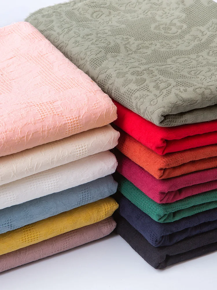 

140 см x 50 см 100% чистая хлопковая сетчатая жаккардовая ткань весна лето осень комплект рубашки платье брюки Сделай Сам одежда швейная ткань