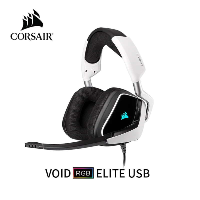 Corsair Void Rgb Elite Usb Premium Gaming With 7.1 Surround Sound - Earphones & Headphones -