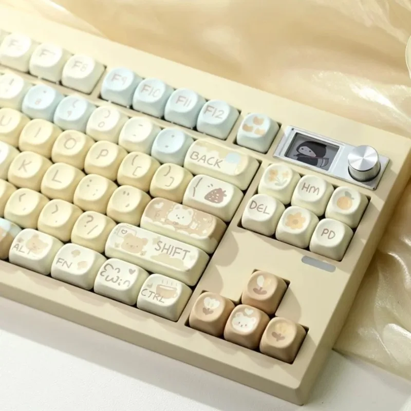 Kawaii Keys Milk Tea Bear Mao Profile Keycaps (131 Keys)