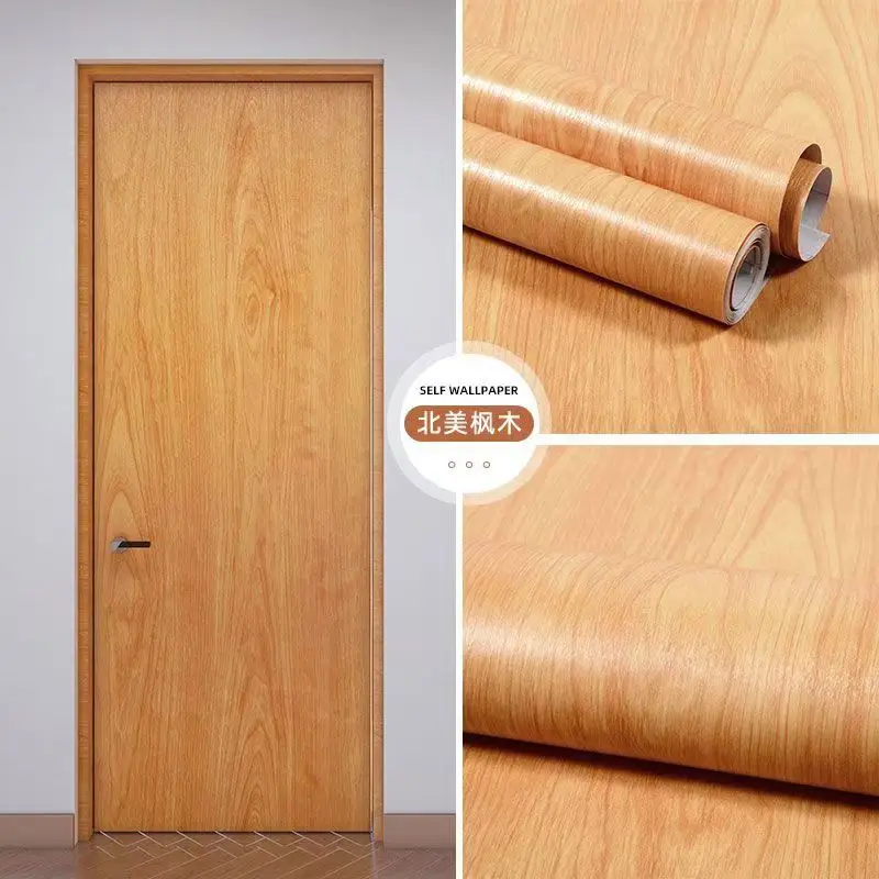 Waterproof Self-Adhesive Vinyl Wood Wallpaper for Home and Bedroom Decoration