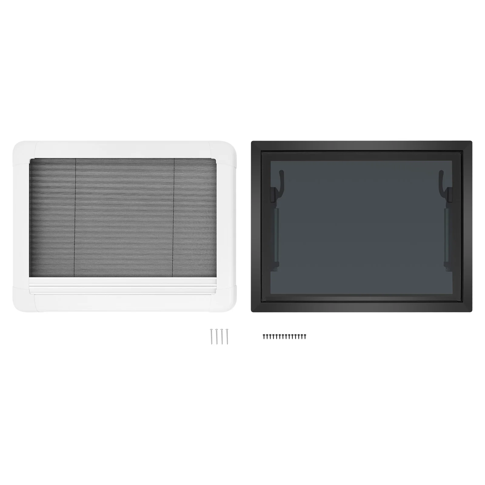 Extrapoliertes Lüftungsfenster für Wohnwagen, 600 x 450 mm, Oberlicht mit 65 ° Einstellbarer Winkel, integrierter Insektenschutz – Detail 3