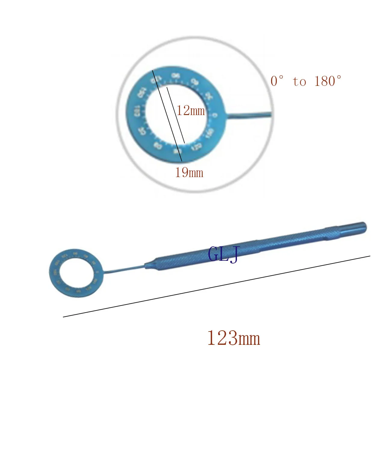 

Mendez Degree Gauge Overall Length 123mm Titanium Alloy Ophthalmic Surgical Instruments