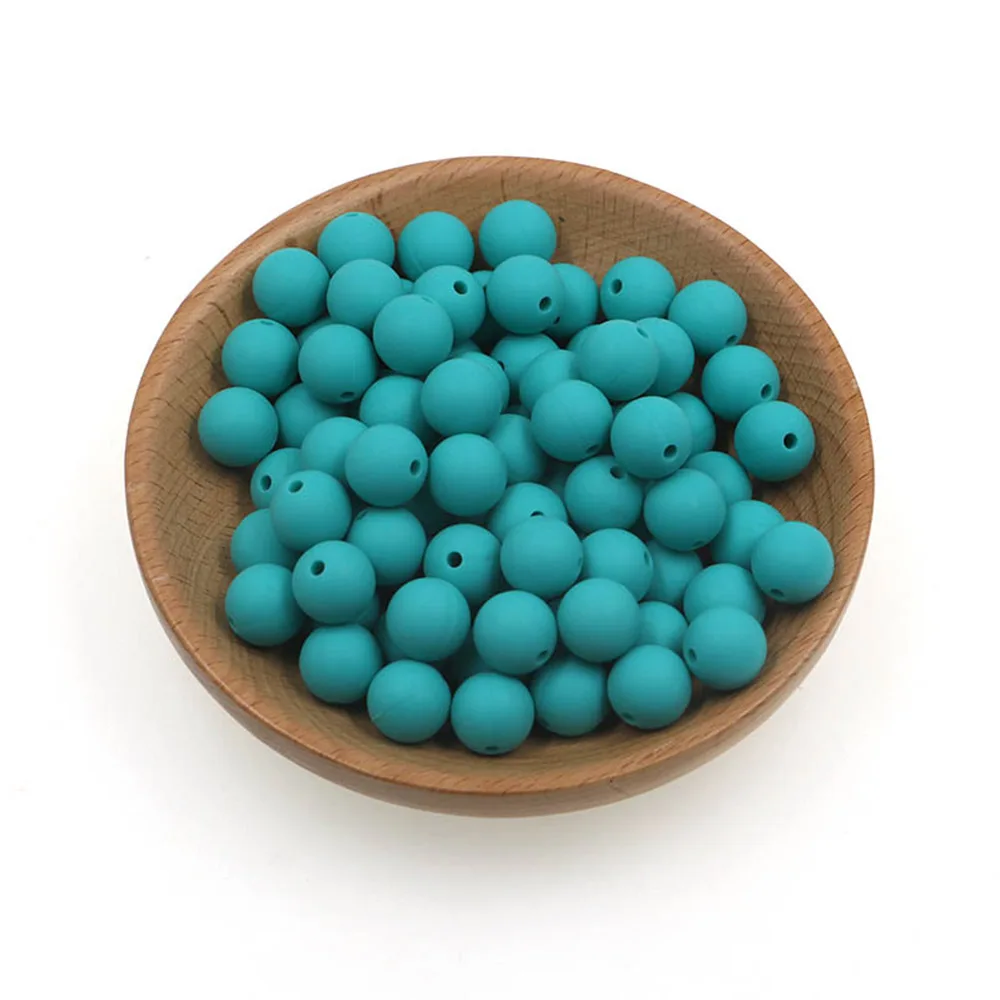 Silicone Round Beads for DIY Jewelry and Craft Projects - 20 Piece Set, 15mm