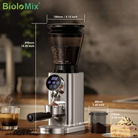 Moulin à café électrique BioloMix – 48 réglages de précision, support à café amovible, meule conique pour des moulages d'espresso uniformes 1